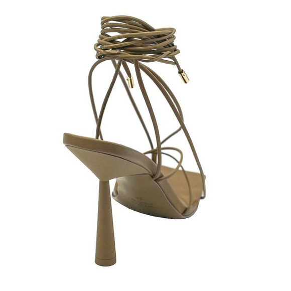 GIA BORGHINI x RHW Tall Lace Up Sandal in Biscotti size 37.5 - Picture 3 of 9